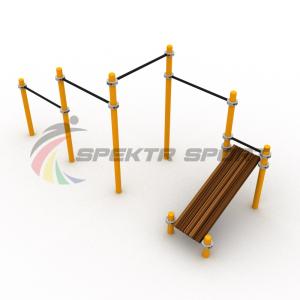 Купить Каскад турников со скамьей для пресса Воркаут SP WRK-12_76mm в Инсаре 